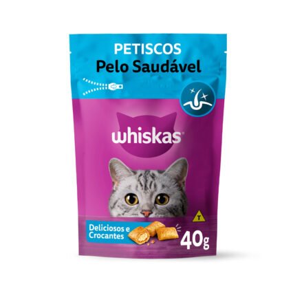 Whiskas Pelo Saudável para Gatos Petisco 40G