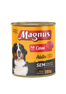 Patê Magnus para Cães Adultos Sabor Carne Lata 280G