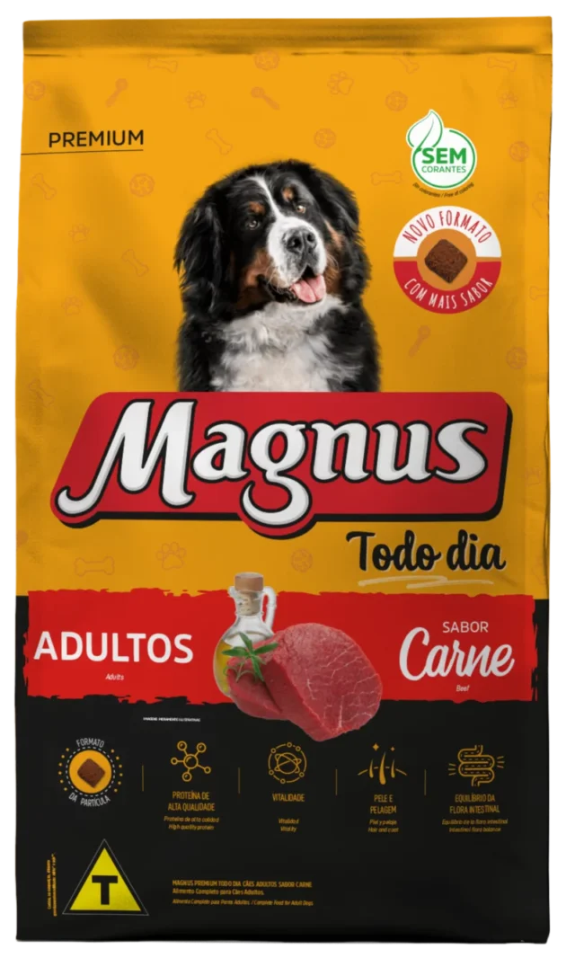 Ração Magnus Todo Dia para Cães Adultos Sabor Carne