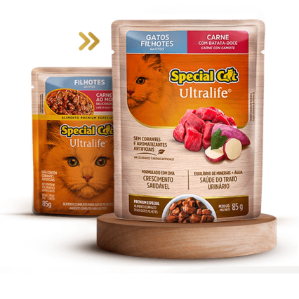 Sache Special Cat Ultralife Filhotes Sabor Carne 85G