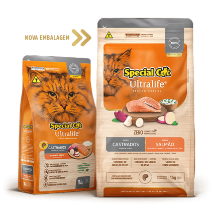 Ração Special Cat Ultralife para Gatos Castrados Sabor Salmão