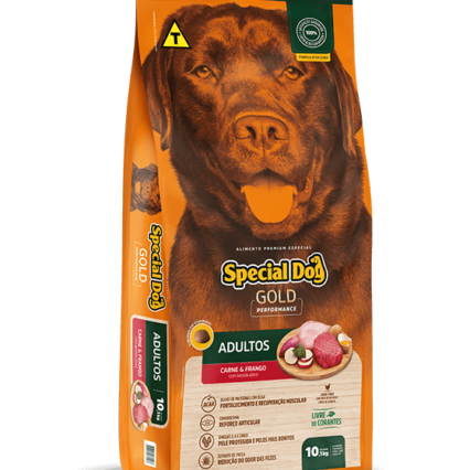 Ração Special Dog Gold Performace para Cães Adultos Sabor Carne e Frango