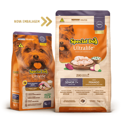 Ração Special Dog Ultralife para Cães Senior de Raças Pequenas Sabor Frango