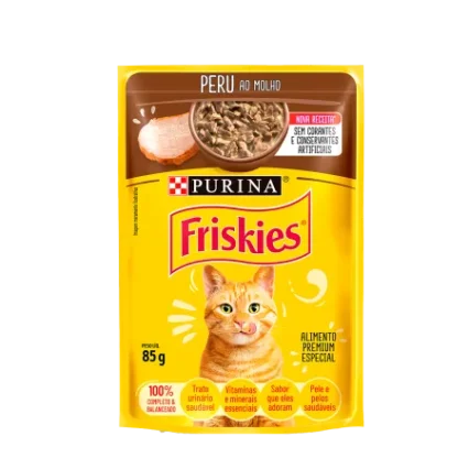 Sache Friskies Adulto Sabor Peru ao Molho 85g