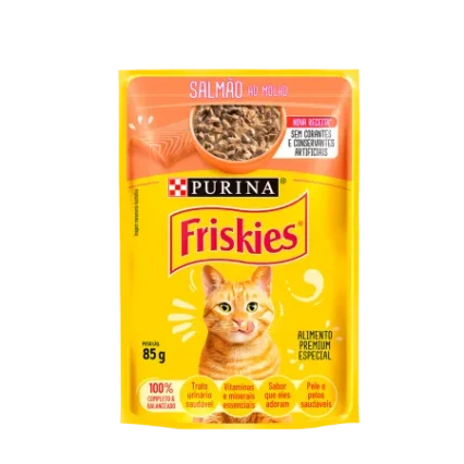 Sache Friskies Adulto Sabor Salmão ao Molho 85g