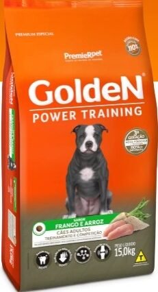 Ração Golden Power Training Cães Adultos Sabor Frango e Arroz