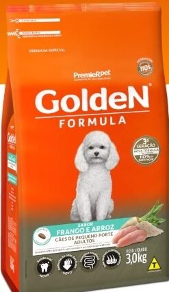 Ração Golden Formula Cães Adultos Porte Pequeno Sabor Frango e Arroz
