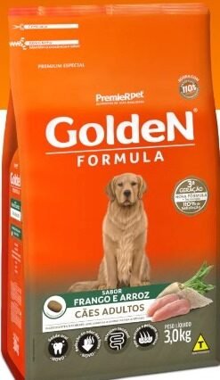 Ração Golden Formula Cães Adultos Sabor Frango e Arroz