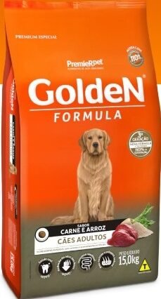 Ração Golden Formula Cães Adultos Sabor Carne e Arroz