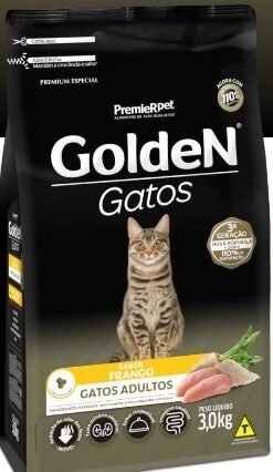 Ração Golden Gatos Adultos Sabor Frango