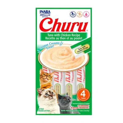 Petisco Churu Sabor Atum e Galinha para Gatos