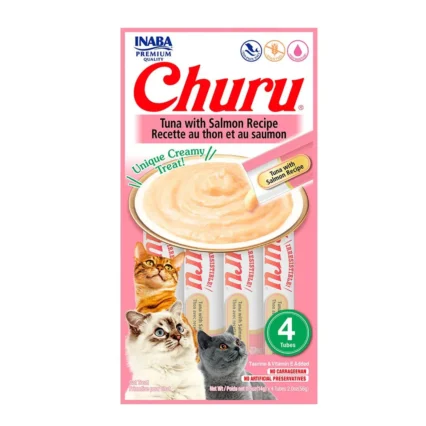Petisco Churu Sabor Atum e Salmão para Gatos