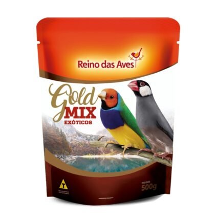 Ração Reino das Aves Gold Mix Exóticos 500G