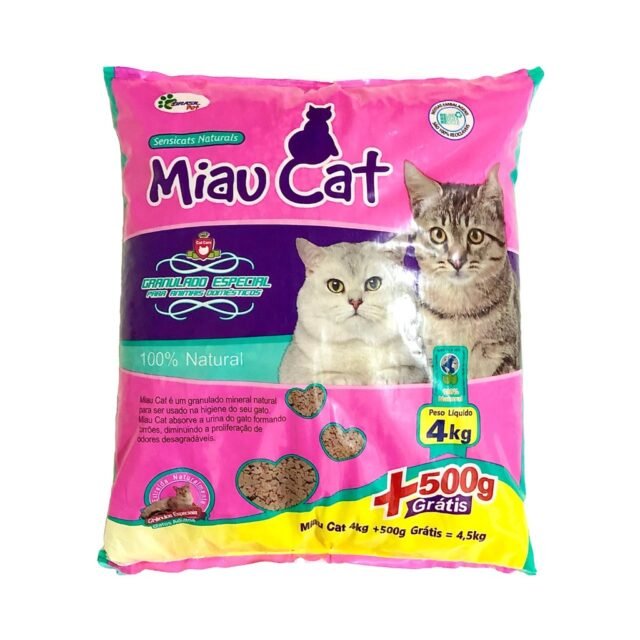 Areia Higiênica para Gatos Miau 4kg