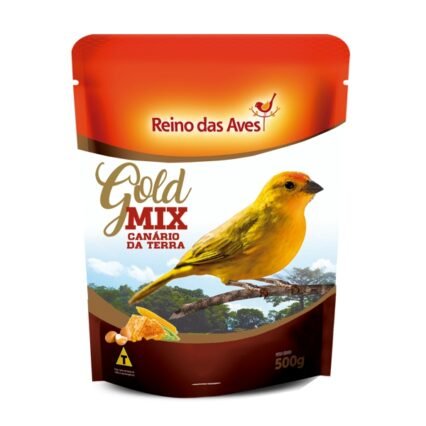 Ração Reino das Aves Gold Mix Canario da Terra 500G
