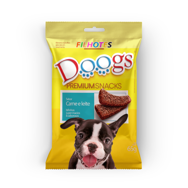 Bifinho Doogs sabor Carne e Leite