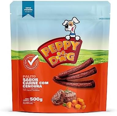 Palitinho para Cães Peppy Dog sabor Carne com Cenoura