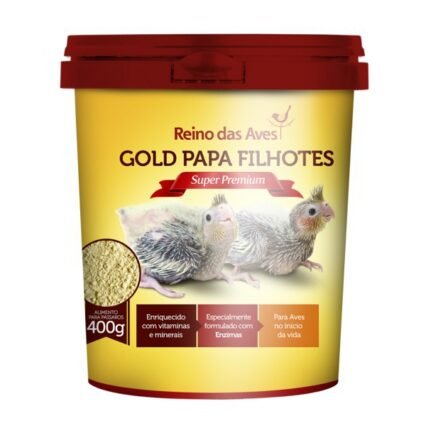 Reino das Aves Super Premium Gold Papa Filhotes Pote 400G