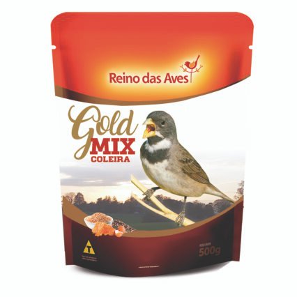 Ração Reino das Aves Gold Mix Coleira 500G